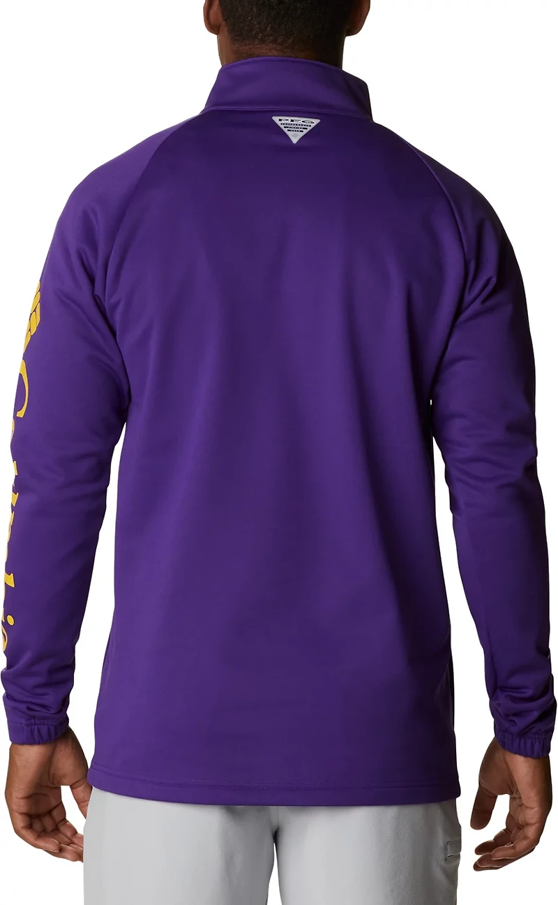 Columbia Sportswear Men's Louisiana State University Terminal Tackle 1/4-Zip Fleece Top