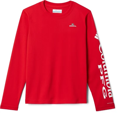 Columbia Sportswear Boys' University of Georgia Terminal Tackle Long Sleeve Graphic T-shirt