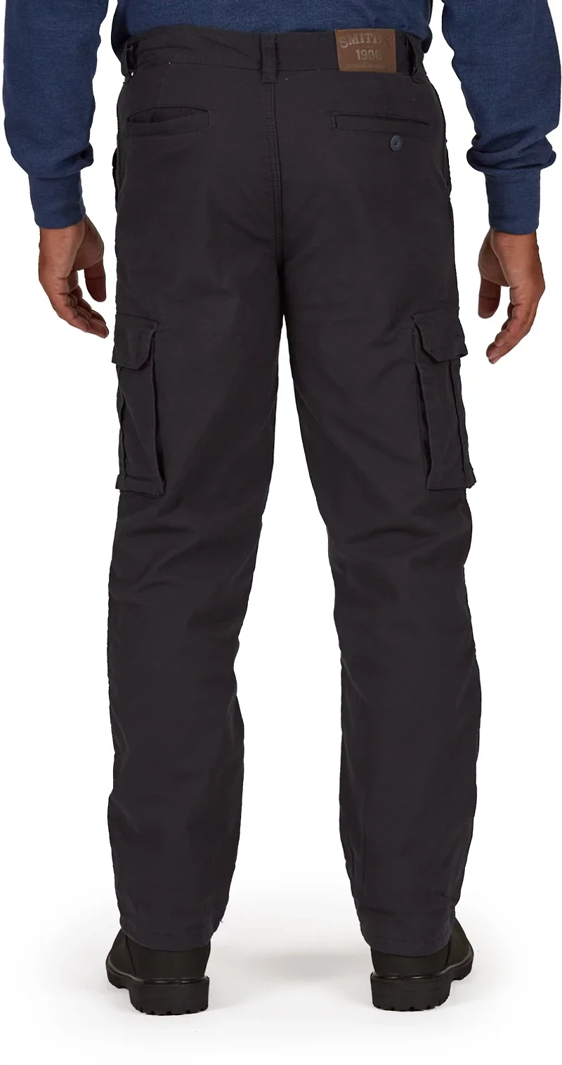 Smith's Workwear Men's Stretch Fleece-Lined Canvas Cargo Pants