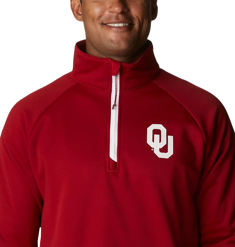 Columbia Sportswear Men's University of Oklahoma Terminal Tackle 1/4-Zip Fleece Top