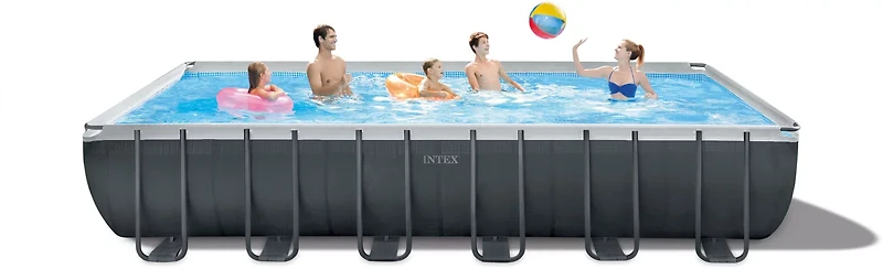 INTEX Ultra XTR 24 ft x 12 ft x 52 in Rectangular Metal Frame Pool Set