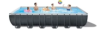 INTEX Ultra XTR 24 ft x 12 ft x 52 in Rectangular Metal Frame Pool Set