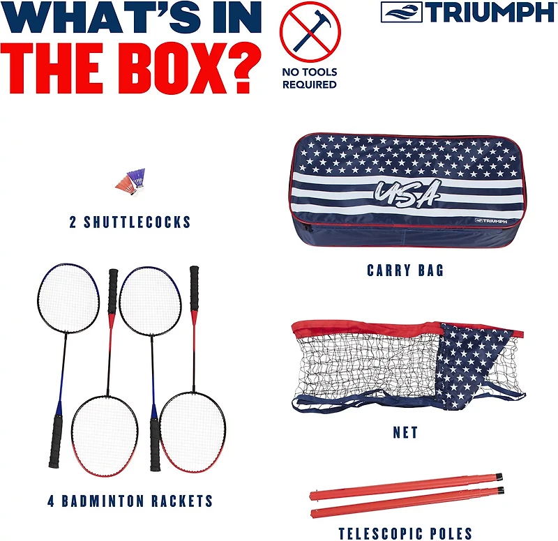 Triumph Patriotic Portable Badminton Set