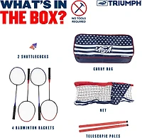 Triumph Patriotic Portable Badminton Set