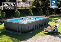 INTEX Ultra XTR 24 ft x 12 ft x 52 in Rectangular Metal Frame Pool Set