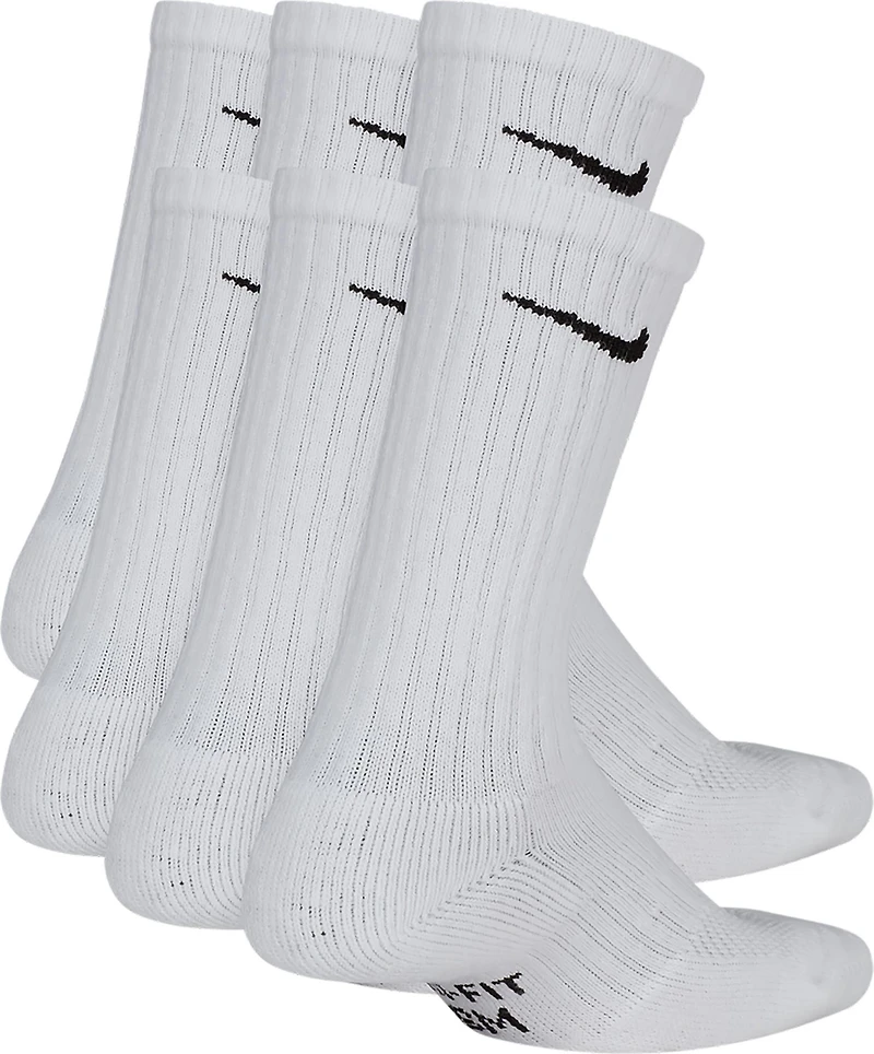 Nike Boys' Performance Cushioned Crew Training Socks 6 Pack
