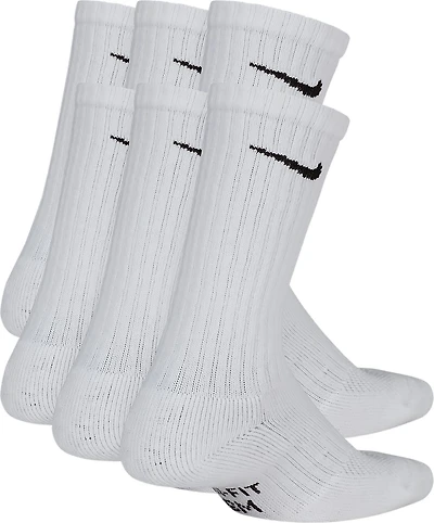 Nike Boys' Performance Cushioned Crew Training Socks 6 Pack