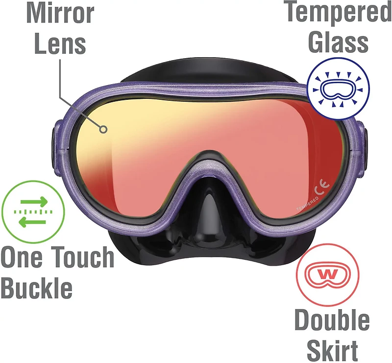 Reef Youth Tourer Single Window Mask And Snorkel Set