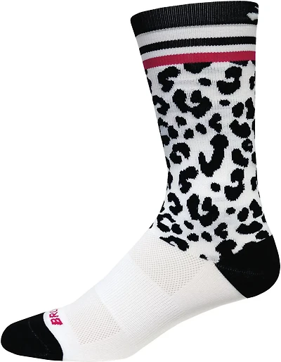Brooks Tempo Knit-In Snow Leopard Crew Socks