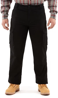 Smith's Workwear Men's Buffalo Print Fleece Lined 5-Pocket Canvas Pants