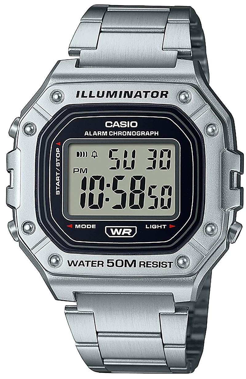 Casio Men's Classic Stainless Digital Bracelet Watch