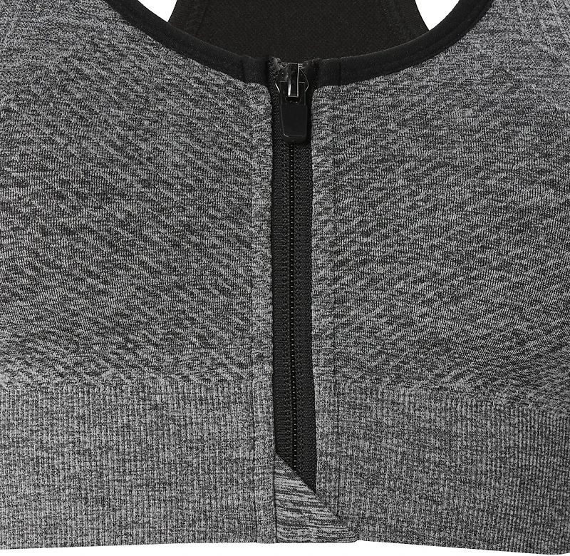 BCG Women's Seamless Zip Front Mid Impact Sports Bra