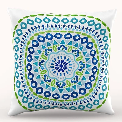 Mosaic Stained Glass Patio Pillow