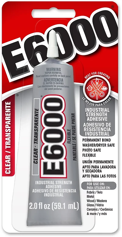 E-6000 2.0 Fl. Oz. Clear Adhesive