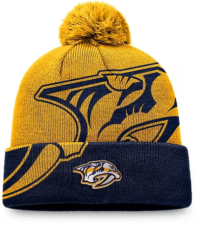 Fanatics Men's Nashville Predators Fall '21 Block Party Cuffed Beanie with Pom