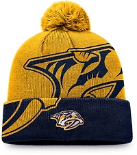 Fanatics Men's Nashville Predators Fall '21 Block Party Cuffed Beanie with Pom
