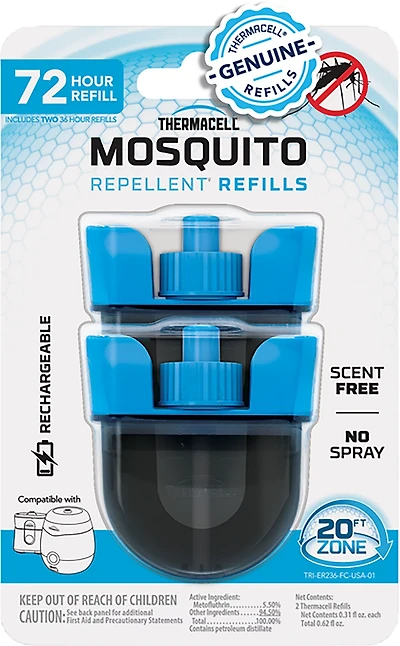 ThermaCELL Rechargeable Mosquito Repeller 36-Hour Refills 2-Pack