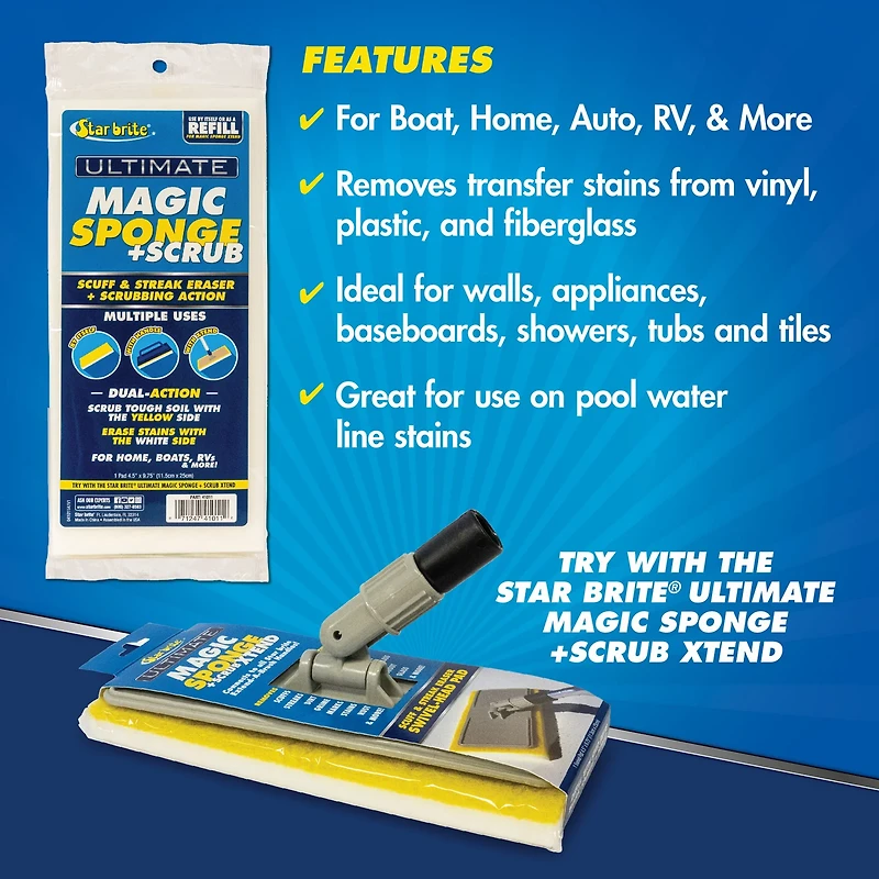 Star brite Ultimate Magic Sponge + Scrub Eraser