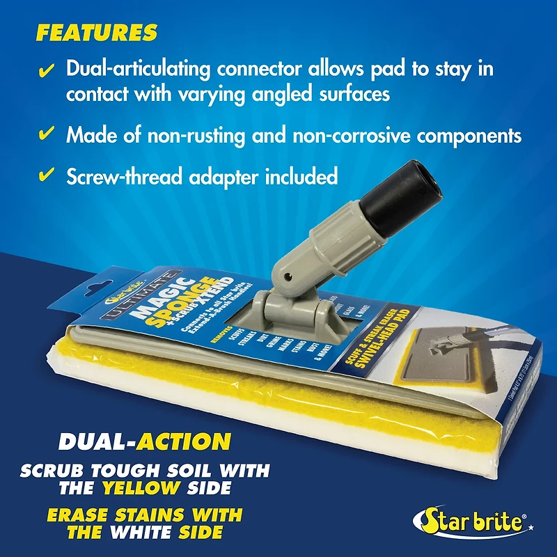 Star brite Ultimate Magic Xtend Sponge + Scrub Eraser