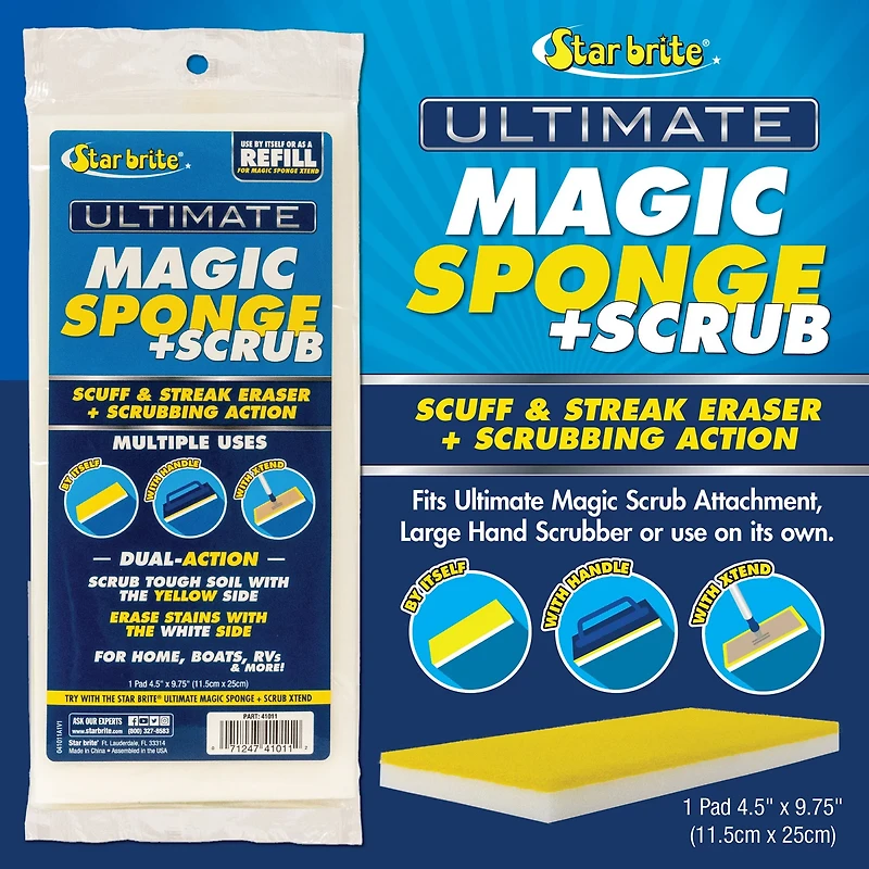 Star brite Ultimate Magic Sponge + Scrub Eraser