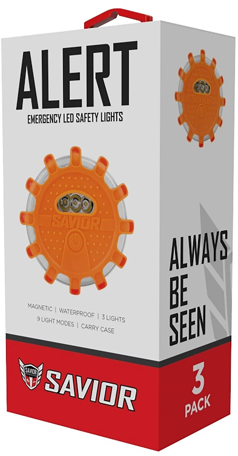 Savior ALERT Emergency LED Safety Lights 3-Pack