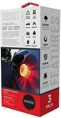 Savior ALERT Emergency LED Safety Lights 3-Pack