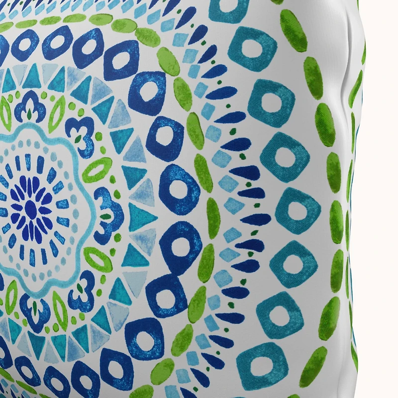 Mosaic Stained Glass Patio Pillow