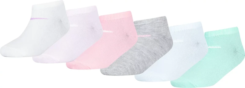 Nike Youth Metallic Swoosh Low Cut Socks 6 Pack