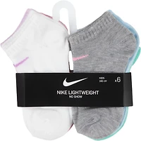 Nike Youth Metallic Swoosh Low Cut Socks 6 Pack
