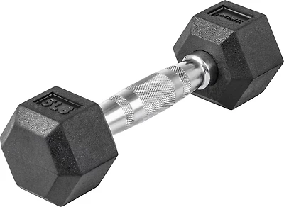 Lifeline Hex 5-120lb Rubber Dumbbell