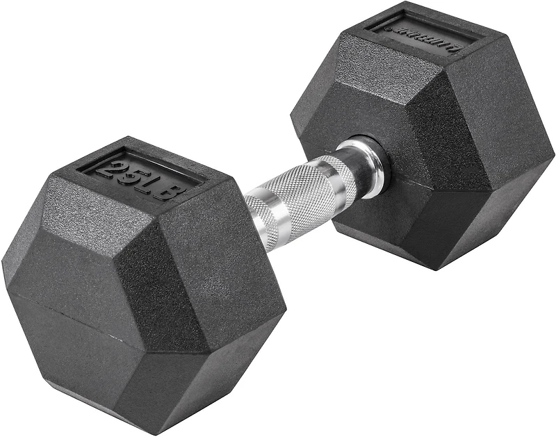 Lifeline Hex 5-120lb Rubber Dumbbell
