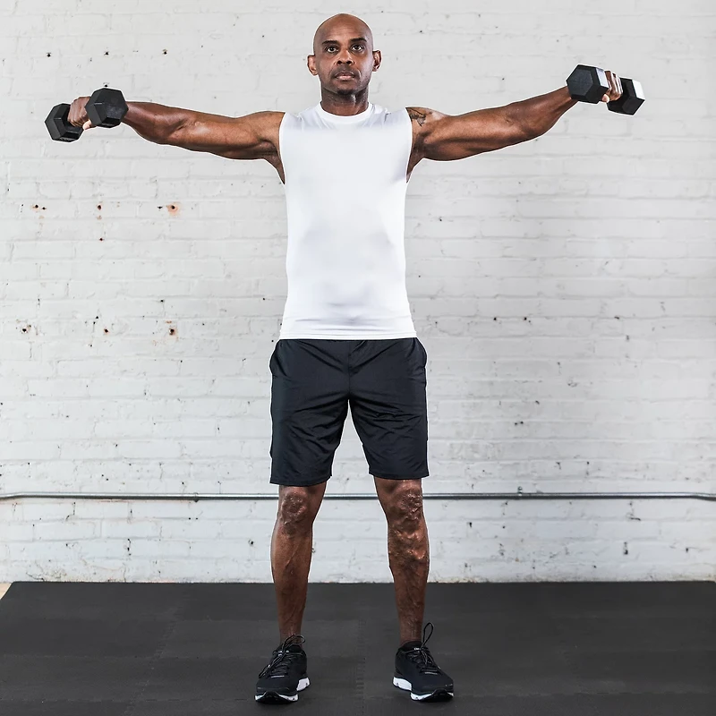 Lifeline Hex 5-120lb Rubber Dumbbell