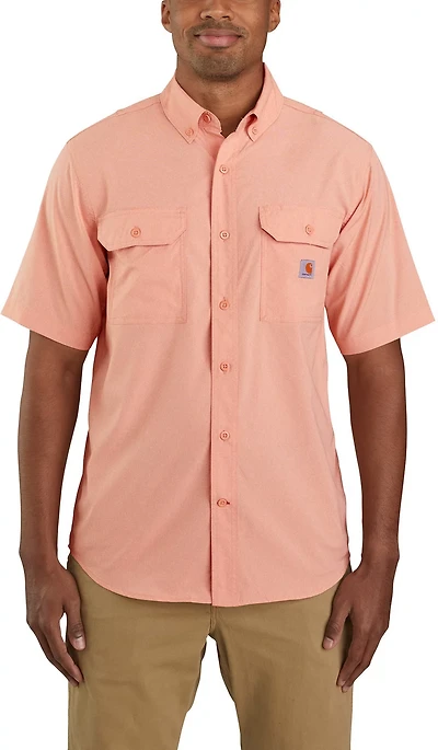 Carhartt Men's Force Relaxed Solid Button Down Short Sleeve Shirt