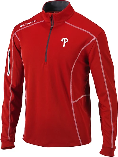 Columbia Sportswear Men's Philadelphia Phillies Shotgun 1/4 Zip Pullover