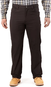 Smith's Workwear Men's Stretch Fleece-Lined Canvas 5-Pocket Pants