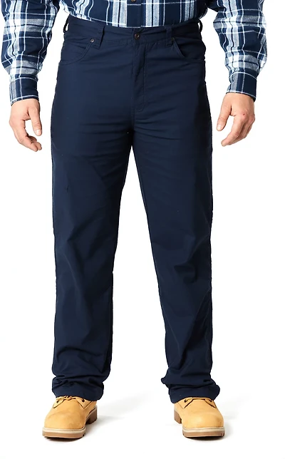 Smith's Workwear Men's Stretch Fleece-Lined Canvas 5-Pocket Pants