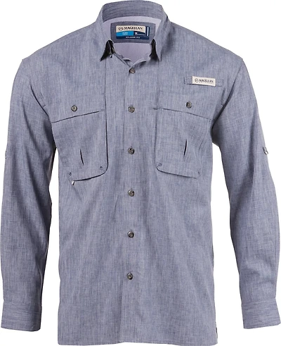 Magellan Outdoors Men's Aransas Pass Heather Long Sleeve Fishing Shirt
