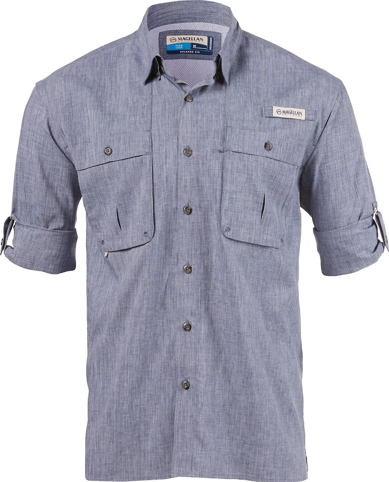 Magellan Outdoors Men's Aransas Pass Heather Long Sleeve Fishing Shirt
