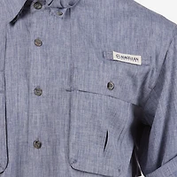 Magellan Outdoors Men's Aransas Pass Heather Long Sleeve Fishing Shirt