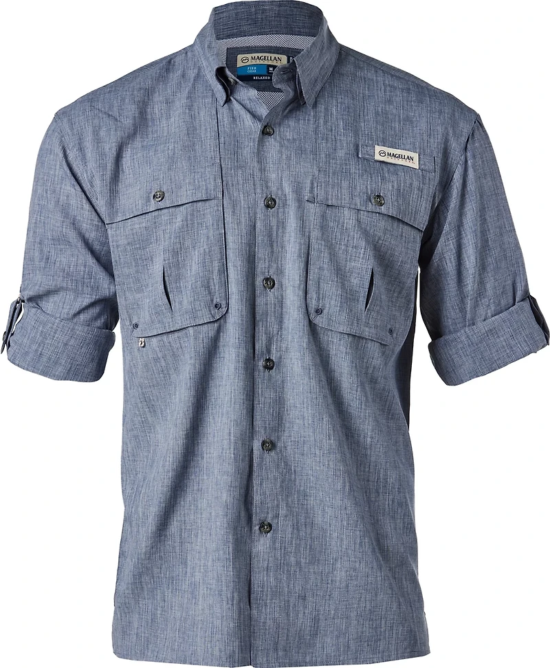 Magellan Outdoors Men's Aransas Pass Heather Long Sleeve Fishing Shirt