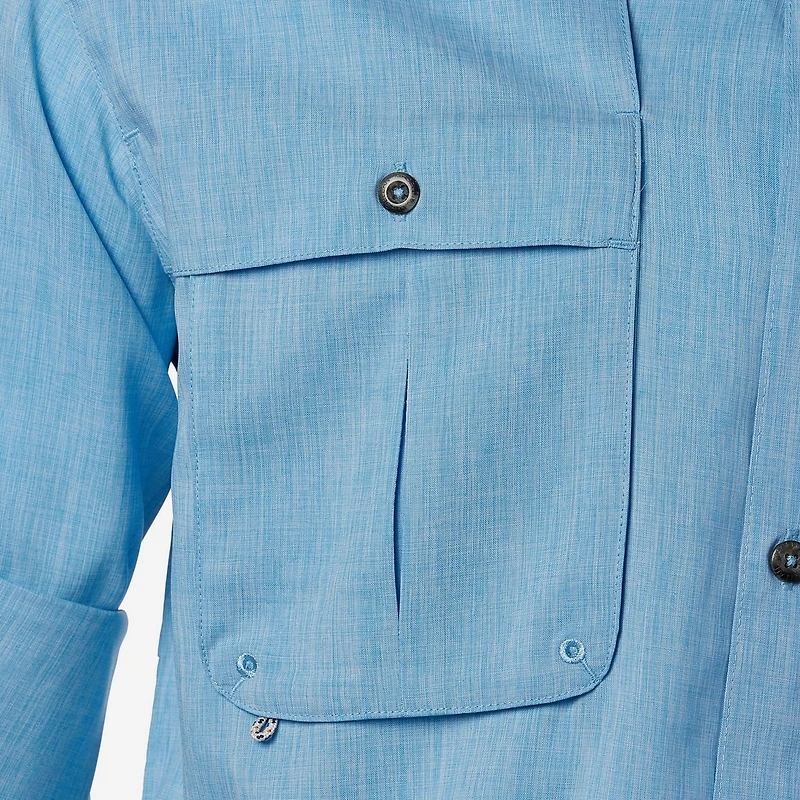 Magellan Outdoors Men's Aransas Pass Heather Long Sleeve Fishing Shirt