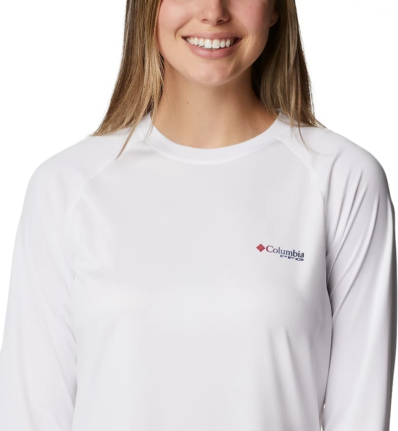 Columbia Sportswear Women's Tidal Tee PFG Fish Flag Long Sleeve T-shirt