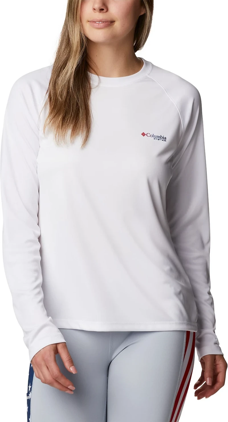 Columbia Sportswear Women's Tidal Tee PFG Fish Flag Long Sleeve T-shirt