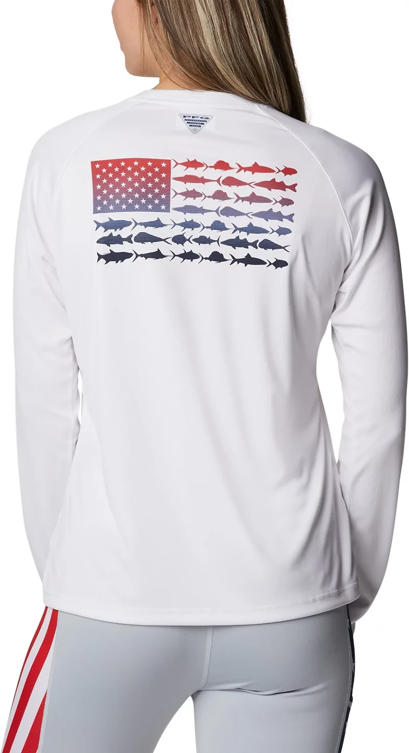 Columbia Sportswear Women's Tidal Tee PFG Fish Flag Long Sleeve T-shirt