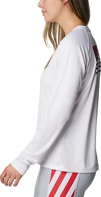 Columbia Sportswear Women's Tidal Tee PFG Fish Flag Long Sleeve T-shirt