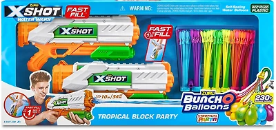 ZURU Fast Fill Block Party Neon Splash Bunch O Balloons 5-Pack