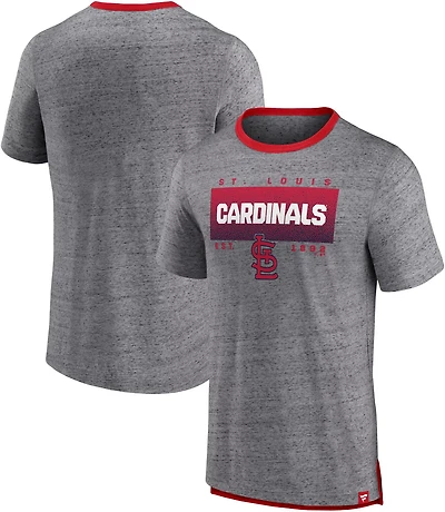 Fanatics Men's St. Louis Cardinals Iconic Speckled Ringer T-shirt