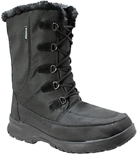 WinterTec Women's Waterproof Nylon Suede Trim Winter Boots