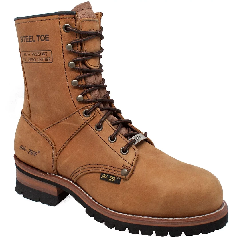 AdTec Men's Logger Steel Toe Work Boots