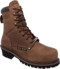 AdTec Men's 8 in Steel Toe Super Logger Work Boots